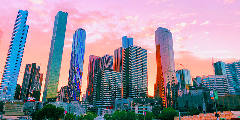  Sunrise over the city of Melbourne